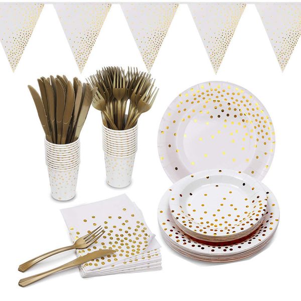 supplies bronzing dot party set tableware paper cup tray tablecloth
supplies bronzing dot party set tableware paper cup tray tablecloth