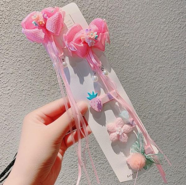 hair accessories 5pcs/set girls cute hanfu pink flower bow hairpins kids sweet headband ornament clips barrettes fashion, Slivery;white
hair accessories 5pcs/set girls cute hanfu pink flower bow hairpins kids sweet headband ornament clips barrettes fashion, Slivery;white