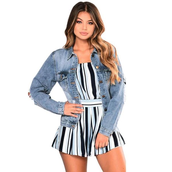 women's jackets women spring autumn jacket denim coat loose fit casual style hole style#j5s, Black;brown
women's jackets women spring autumn jacket denim coat loose fit casual style hole style#j5s, Black;brown