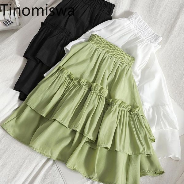 tinomiswa korean style a line skirt women jupe stretch high waist ruffles unicolor skirts female 2021 arrival faldas mujer, Black
tinomiswa korean style a line skirt women jupe stretch high waist ruffles unicolor skirts female 2021 arrival faldas mujer, Black
