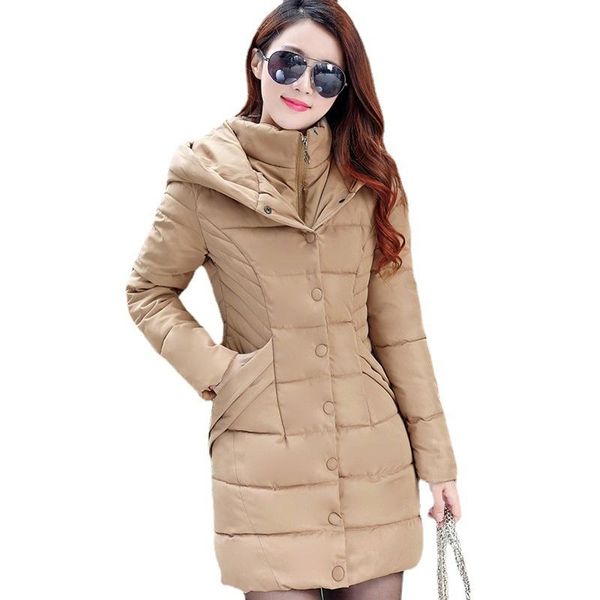 women's down & parkas cotton-padded jacket women winter 2021 waist slimming mid-length solid color hooded single-breasted pocket fashio, Black
women's down & parkas cotton-padded jacket women winter 2021 waist slimming mid-length solid color hooded single-breasted pocket fashio, Black