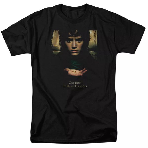 lord of the rings - frodo one ring t-shirt sizes s-3x new, White;black