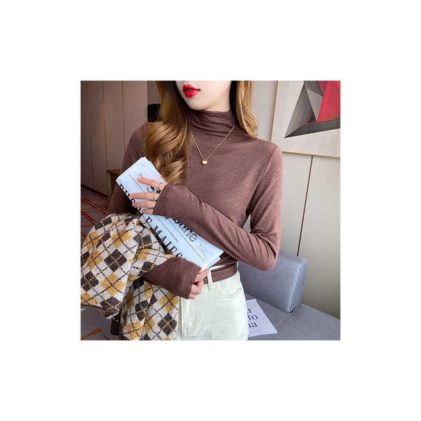 women's sweaters huge soft slim thread cotton color semi high collar bottomed shirt for women in autumn and winter with long sleeve t-s, White;black
women's sweaters huge soft slim thread cotton color semi high collar bottomed shirt for women in autumn and winter with long sleeve t-s, White;black