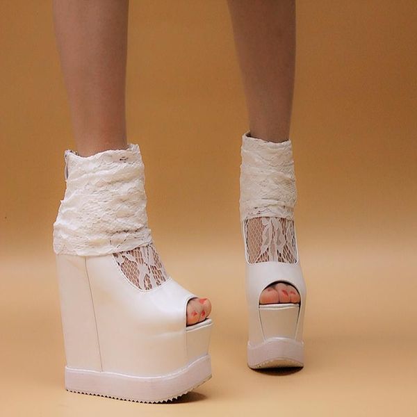 dress shoes 2021 summer nightclub 16cm super high heeled lace fish mouth ankle boots for women white black wedding
dress shoes 2021 summer nightclub 16cm super high heeled lace fish mouth ankle boots for women white black wedding