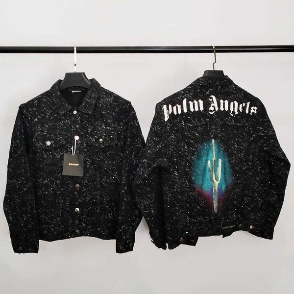 version pa pa/lm correct angel splash ink wash jacket cactus men's and women's trendy denim coat wat6, Black;brown
version pa pa/lm correct angel splash ink wash jacket cactus men's and women's trendy denim coat wat6, Black;brown