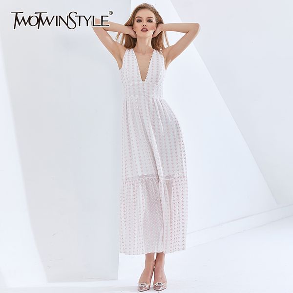 print polka dot elegant dress for female v neck sleeveless high waist backless oversized dresses women summer 210423, Black;gray
print polka dot elegant dress for female v neck sleeveless high waist backless oversized dresses women summer 210423, Black;gray