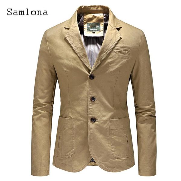 men's suits & blazers samlona plus size men fashion mens clothing 2021 single breasted outerwear autumn male streetwear, White;black
men's suits & blazers samlona plus size men fashion mens clothing 2021 single breasted outerwear autumn male streetwear, White;black