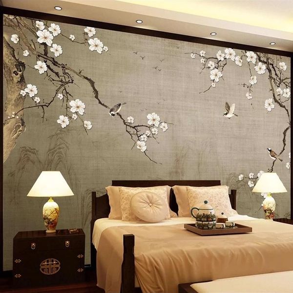 wallpapers custom 3d retro hand painted plum blossom flower bird wall murals bedroom living room sofa tv background self adhesive wallpaper
wallpapers custom 3d retro hand painted plum blossom flower bird wall murals bedroom living room sofa tv background self adhesive wallpaper
