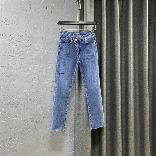 women's jeans 2021 autumn denim for high waist slim-fitting ankle length trousers girls holes blue straight-leg pants
women's jeans 2021 autumn denim for high waist slim-fitting ankle length trousers girls holes blue straight-leg pants
