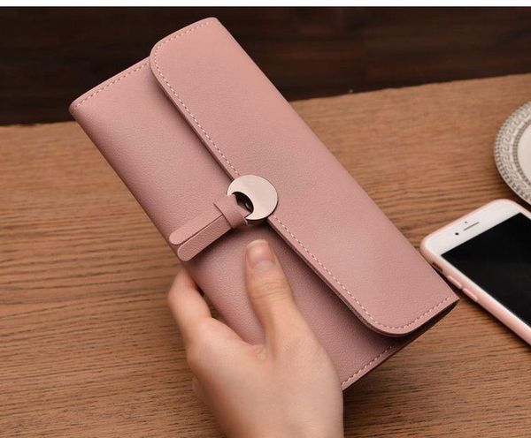 wallets ladies long wallet korean three fold buckle multi card holder soft bill women, Red;black
wallets ladies long wallet korean three fold buckle multi card holder soft bill women, Red;black