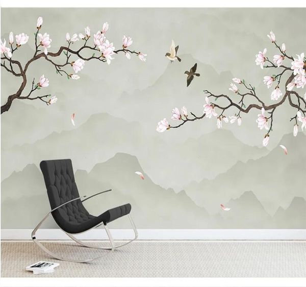 custom home background wall paper mural chinese style magnolia gongbi flowers and birds wallpapers
custom home background wall paper mural chinese style magnolia gongbi flowers and birds wallpapers