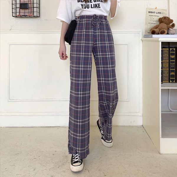 women's pants & capris 2021 summer oversized temperament commuting korean high waist slim elastic plaid wide leg, Black;white
women's pants & capris 2021 summer oversized temperament commuting korean high waist slim elastic plaid wide leg, Black;white