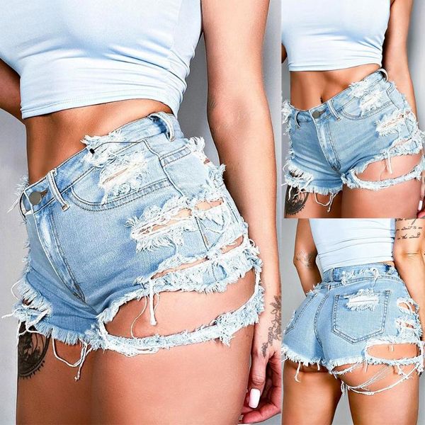 women's shorts summer jeans irregular high waist torn holes elastic denim pole dance, White;black
women's shorts summer jeans irregular high waist torn holes elastic denim pole dance, White;black