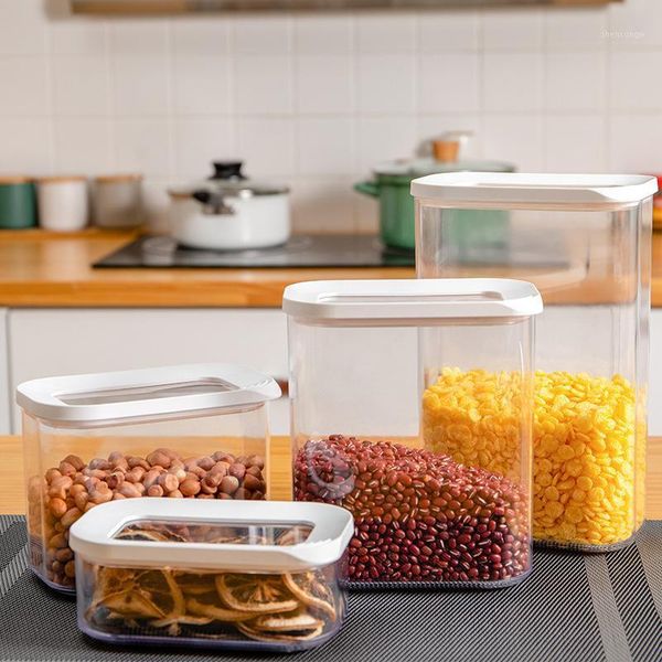 different capacity plastic sealed kitchen storage box white cover canister keep fresh clear container bottles & jars
different capacity plastic sealed kitchen storage box white cover canister keep fresh clear container bottles & jars