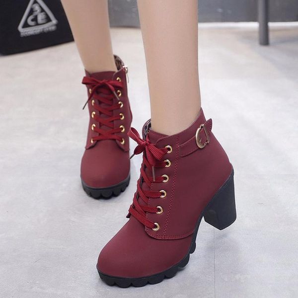 boots spring winter women pumps lace-up european ladies shoes pu heels fast delivery erf5, Black
boots spring winter women pumps lace-up european ladies shoes pu heels fast delivery erf5, Black