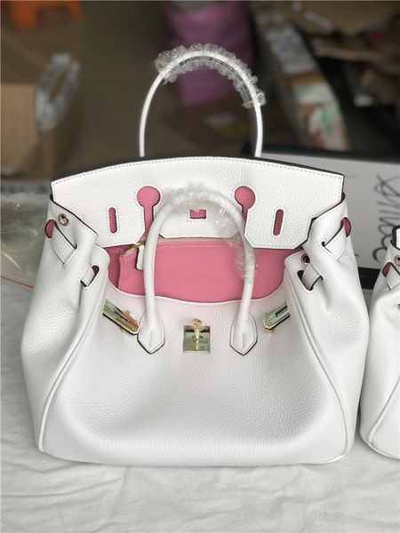 new head layer leather contrast bag color matching white powder litchi grain women's bag fashion purses luxury outlet
new head layer leather contrast bag color matching white powder litchi grain women's bag fashion purses luxury outlet