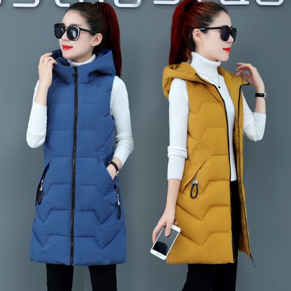 down cotton women's middle long style autumn and winter korean version large size slim waistcoat et warm, Black;white
down cotton women's middle long style autumn and winter korean version large size slim waistcoat et warm, Black;white