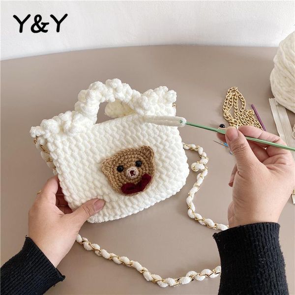 evening bags y&y homemade wool cute bear handbags hand-woven women bag diy material thick knitted shoulder messenger
evening bags y&y homemade wool cute bear handbags hand-woven women bag diy material thick knitted shoulder messenger