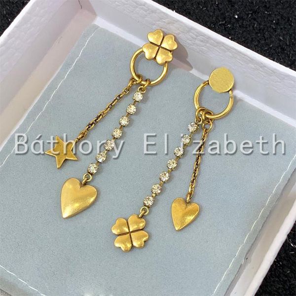 dangle & chandelier elizabeth báthory 2021 woman retro fashion exquisite elegant earrings with heart-shaped four-leaf clover earringspendien, Silver
dangle & chandelier elizabeth báthory 2021 woman retro fashion exquisite elegant earrings with heart-shaped four-leaf clover earringspendien, Silver