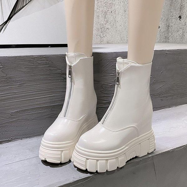 boots 2021 rubber wedges shoes for women round toe pu ankle zipper fashion short autumn, Black
boots 2021 rubber wedges shoes for women round toe pu ankle zipper fashion short autumn, Black