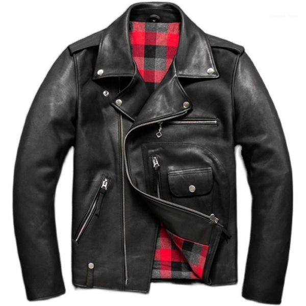 genuine leather motorcycle jacket retro first layer cowhide men's clothes classic & faux, Black
genuine leather motorcycle jacket retro first layer cowhide men's clothes classic & faux, Black