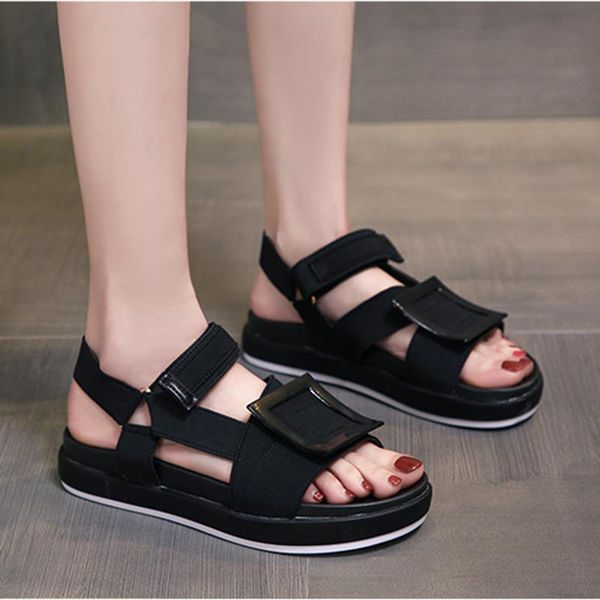 dress shoes comfortable thick bottom square buckle sandalias navy blue flat sandels for women 2021 platform summer sandals, Black
dress shoes comfortable thick bottom square buckle sandalias navy blue flat sandels for women 2021 platform summer sandals, Black