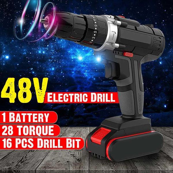 professiona electric drills 12v 16.8v 48v cordless drill screwdriver mini wireless power driver 7500mah lithium battery 2 speed impact
professiona electric drills 12v 16.8v 48v cordless drill screwdriver mini wireless power driver 7500mah lithium battery 2 speed impact