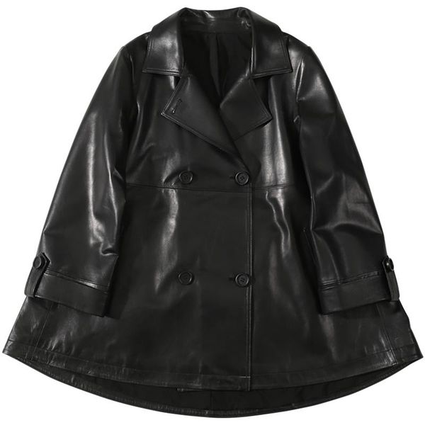 women's leather & faux autumn women sheepskin jacket genuine korean version of the double-breasted, Black
women's leather & faux autumn women sheepskin jacket genuine korean version of the double-breasted, Black