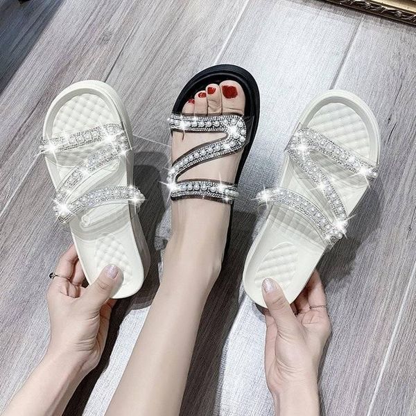 slippers female sandals casual shoes slip on slipper beach slides summer women rhinestone flip flops, Black
slippers female sandals casual shoes slip on slipper beach slides summer women rhinestone flip flops, Black