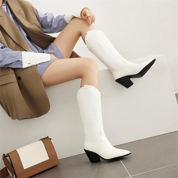 women's white long boots women low heels shoes ladies western knee high 2021 winter fashion booties plus size 46, Black
women's white long boots women low heels shoes ladies western knee high 2021 winter fashion booties plus size 46, Black