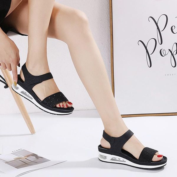 sandals summer women fashion ladies solid color comfort flat soft cool shoes outdoor casual sport female footwear, Black
sandals summer women fashion ladies solid color comfort flat soft cool shoes outdoor casual sport female footwear, Black