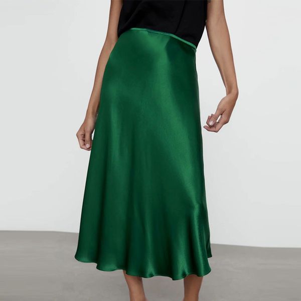 za summer girls satin skirt arrival high waist casual s straight solid female zipper a-line 210422, Black
za summer girls satin skirt arrival high waist casual s straight solid female zipper a-line 210422, Black