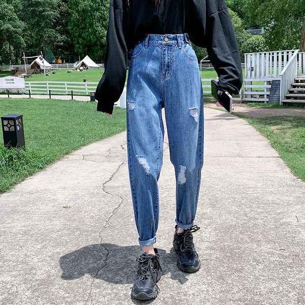women's jeans spring and autumn women's fashion trendy harem pants denim cropped, Blue
women's jeans spring and autumn women's fashion trendy harem pants denim cropped, Blue