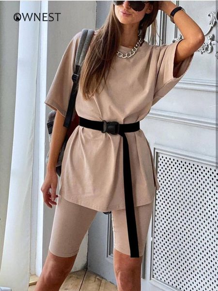 women's tracksuits 2021 summer women sets o neck loose short sleeve shirt and biker shorts casual two piece white outfits khaki suits, Gray
women's tracksuits 2021 summer women sets o neck loose short sleeve shirt and biker shorts casual two piece white outfits khaki suits, Gray