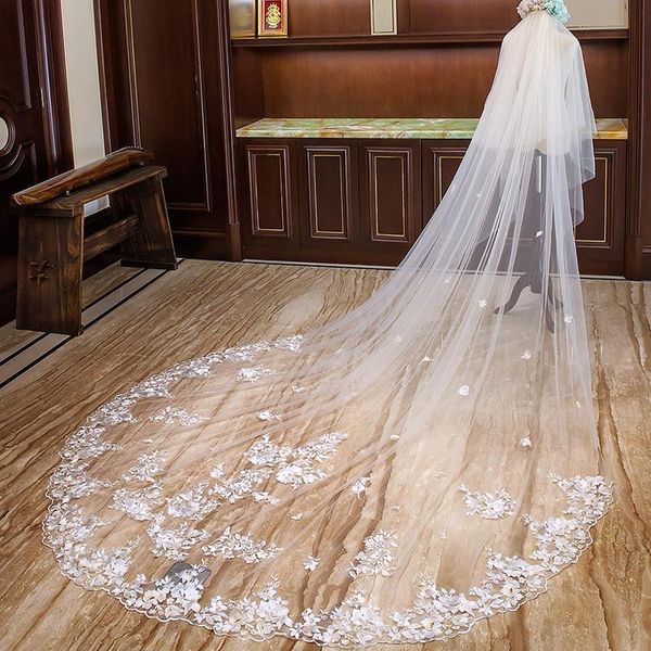 bridal veils two-layer wedding veil with champagne appliques lace edge floral stunning long face-covered bride comb, Black
bridal veils two-layer wedding veil with champagne appliques lace edge floral stunning long face-covered bride comb, Black