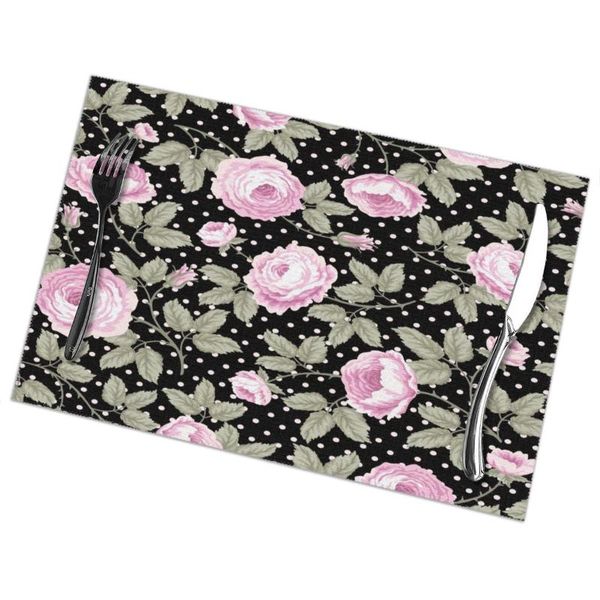 mats & pads tableware pad placemats 6 pcstable mat non-slip floral pink roses for dining table
mats & pads tableware pad placemats 6 pcstable mat non-slip floral pink roses for dining table