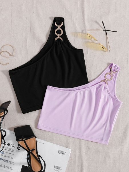 2pcs o-ring detail crop h1ac#, White