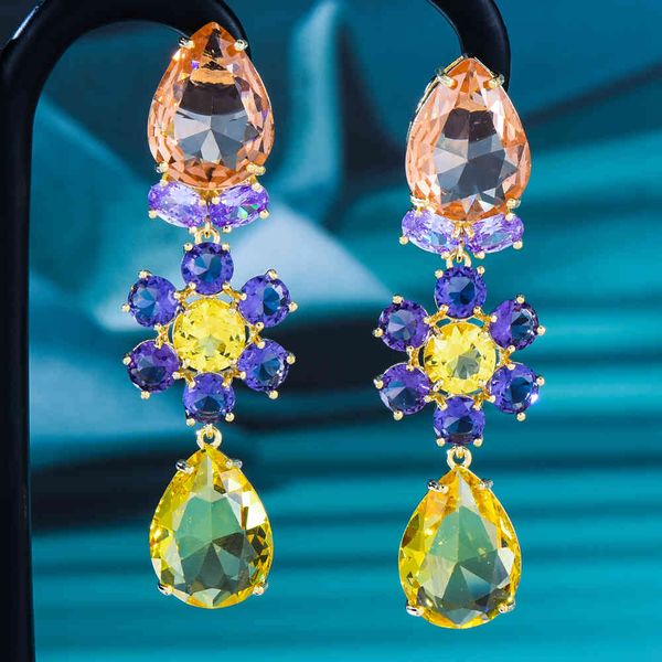 godki luxury flower waterdrop for women wedding cubic zirconia dubai bridal earrings costume jewelry gift summer party, Black
godki luxury flower waterdrop for women wedding cubic zirconia dubai bridal earrings costume jewelry gift summer party, Black