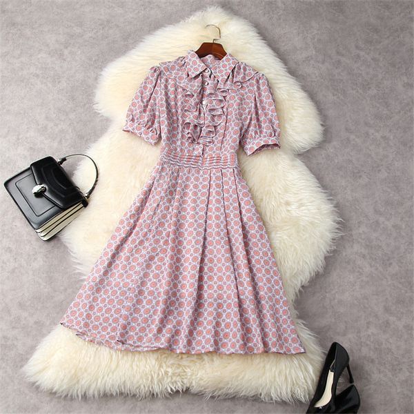 two piece dress female fashion designers will see short sleeves ruffle print chiffon dressed as a casual holiday robe femme vintage dress su, White
two piece dress female fashion designers will see short sleeves ruffle print chiffon dressed as a casual holiday robe femme vintage dress su, White