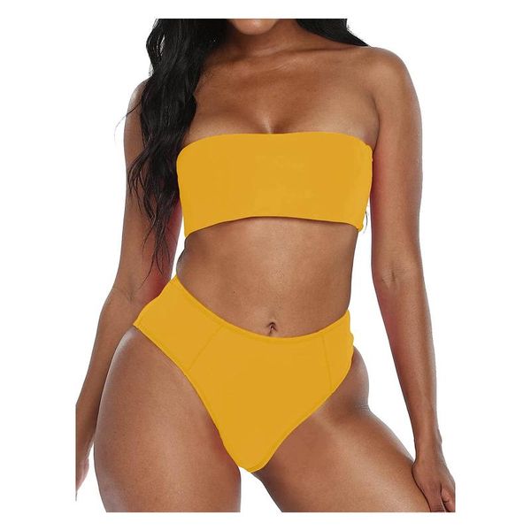 women's swimwear solid color push up bikini summer high waisted tummy control two piece swimsuit bathing swimming suit, White;black
women's swimwear solid color push up bikini summer high waisted tummy control two piece swimsuit bathing swimming suit, White;black