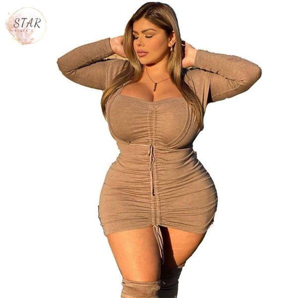 plus size dress 5xl bandage mini dresses for women v-neck bodycon long sleeve casual elegant outwear wholesale drop 211106, Black
plus size dress 5xl bandage mini dresses for women v-neck bodycon long sleeve casual elegant outwear wholesale drop 211106, Black