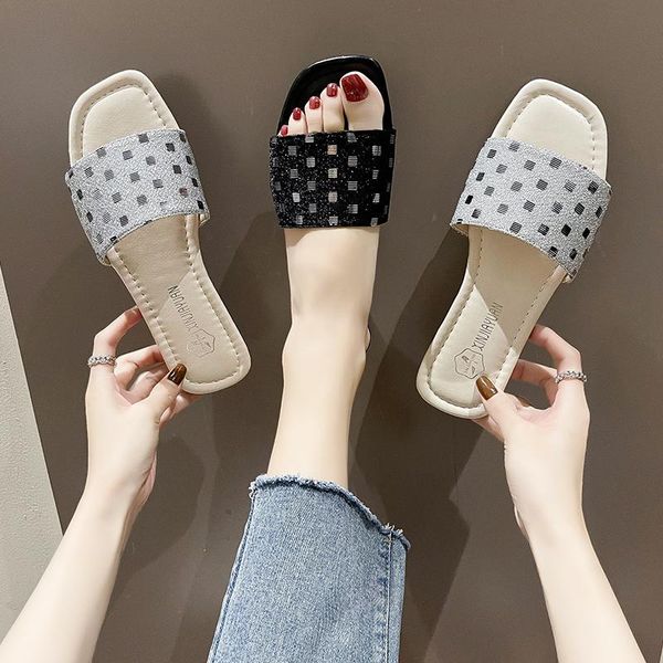 shoes low on a wedge slippers women summer slides pantofle flat 2021 rubber bling pu slipers, Black
shoes low on a wedge slippers women summer slides pantofle flat 2021 rubber bling pu slipers, Black