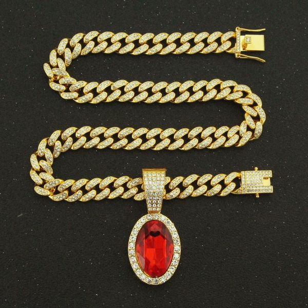 pendant necklaces round red rhinestone hiphop chain necklace iced out bling miami cuban hip hop neckless men jewelry accessory friend gift, Silver
pendant necklaces round red rhinestone hiphop chain necklace iced out bling miami cuban hip hop neckless men jewelry accessory friend gift, Silver