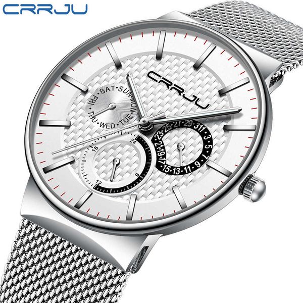 mens watches crrju brand luxury waterproof ultra thin date clock male steel strap casual quartz watch white sport wristwatch 210728, Slivery;brown
mens watches crrju brand luxury waterproof ultra thin date clock male steel strap casual quartz watch white sport wristwatch 210728, Slivery;brown