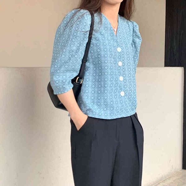 french vintage puff sleeves summer v-neck florals printed slim prom femme stylish women chic shirts 210421, White
french vintage puff sleeves summer v-neck florals printed slim prom femme stylish women chic shirts 210421, White