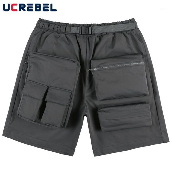men's shorts multi-pocket cargo mens high street summer loose half pants streetwear elastic waist casual knee-length men, White;black
men's shorts multi-pocket cargo mens high street summer loose half pants streetwear elastic waist casual knee-length men, White;black