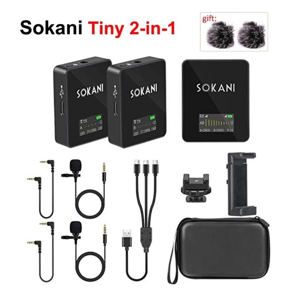 microphones sokani tiny 2-in-1 uhf wireless microphone kit lapel lav interview video recording for dslr camera canon sony nikon smartphone
microphones sokani tiny 2-in-1 uhf wireless microphone kit lapel lav interview video recording for dslr camera canon sony nikon smartphone