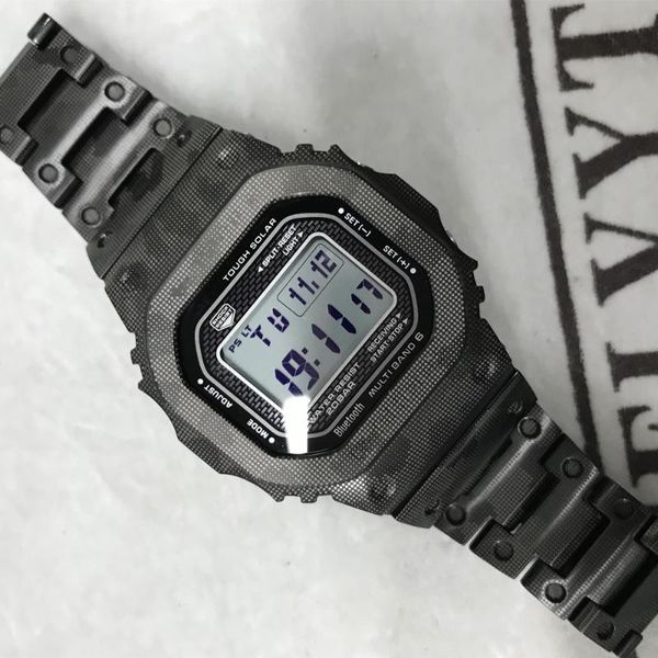 watch bands arrival gmw-b5000 camouflage titanium alloy watchbands and bezel metal strap steel bracelet cover with tools, Black;brown
watch bands arrival gmw-b5000 camouflage titanium alloy watchbands and bezel metal strap steel bracelet cover with tools, Black;brown