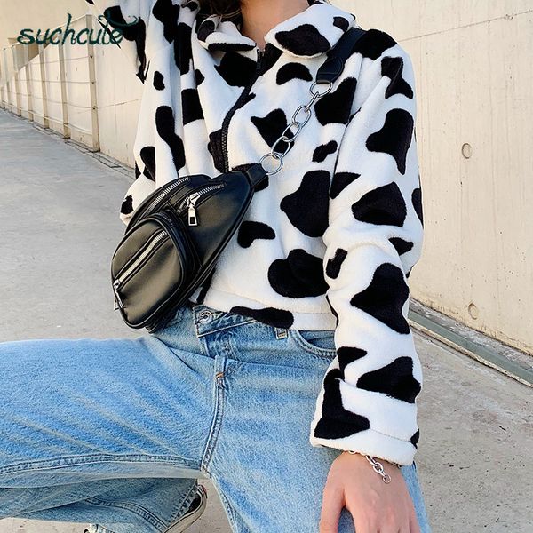 women's jackets fur coats for women cow print teddy jacket modis longslive zipper casual warm autumn winter harajuku coat female p, Black;brown
women's jackets fur coats for women cow print teddy jacket modis longslive zipper casual warm autumn winter harajuku coat female p, Black;brown