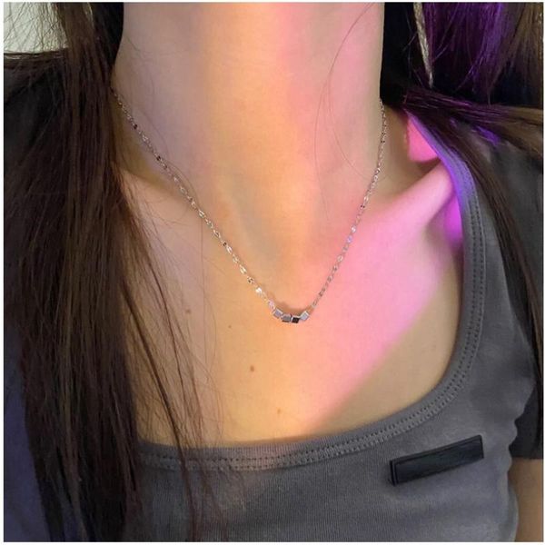 chains tiyo modern jewelry square beads pendant necklace design silvery plating titanium steel for women gifts, Silver
chains tiyo modern jewelry square beads pendant necklace design silvery plating titanium steel for women gifts, Silver